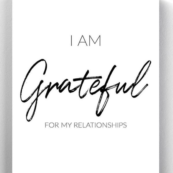 I Am Grateful Wrapped Canvas -SmartPrintsInk Designs